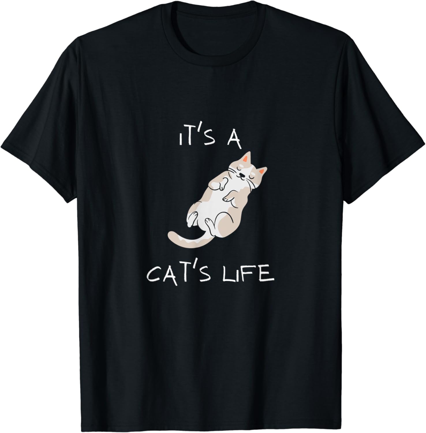 It's a Cat's Life Cute Cat TShirt Amazon.co.uk Fashion